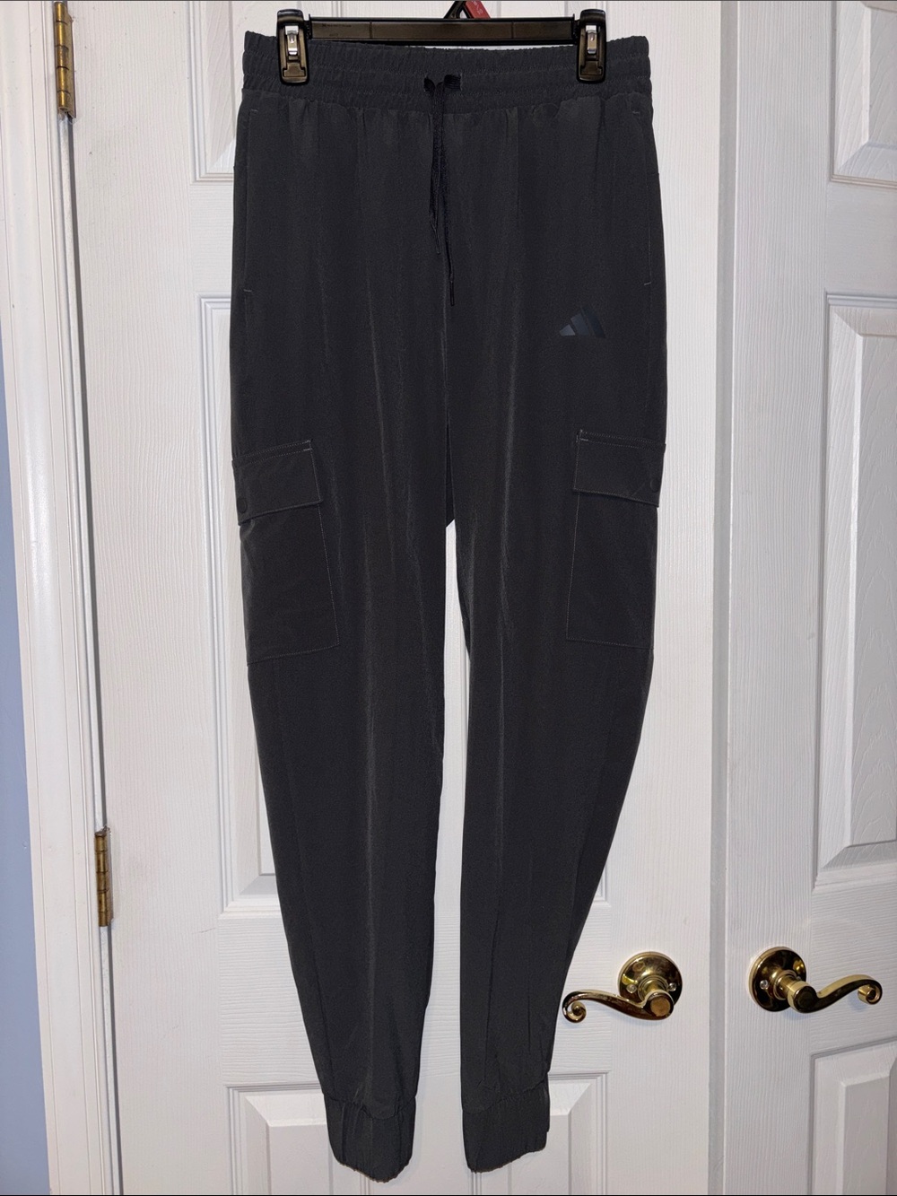 adidas Dark Charcoal Gray Cargo Jogger Pants